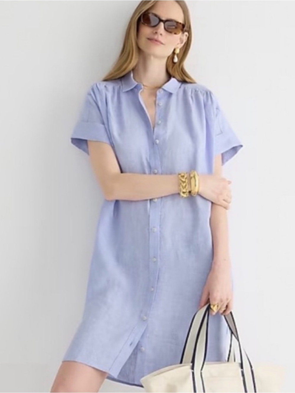 J Crew Baird McNutt Irish linen dress Small